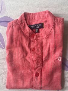Baby boy Striped Band Collar shirt