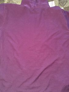 Casual Purple Button-Up Top