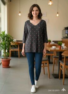 xl Polka Dot Top