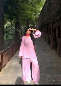 Elegant Pink Kurta Set with shalwaar