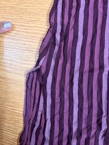 Purple Striped Kurta