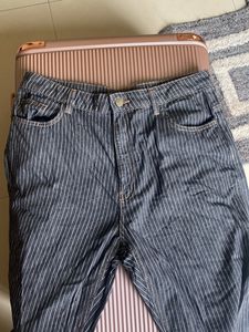 Striped Denim Jeans