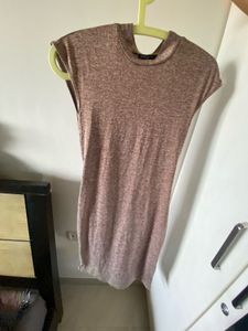 Sleeveless Mock Neck Knit Dress