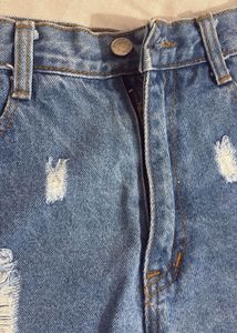 Distressed Denim Shorts