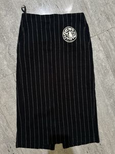 Striped Black Pencil Skirt