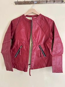 Red Leather Moto Jacket