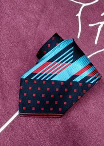 France Pure Silk Stylish Geometric Patterned Tie