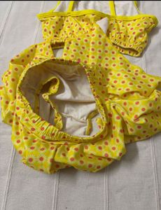 Cute Yellow Polka Dot Swimsuit(1.5 to 2.5Years)