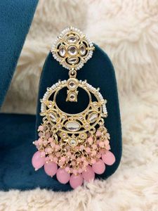 🌸Elegant Pink Beaded Chandelier Earring🌸s