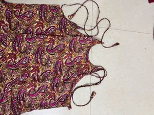 elegant peplum tie up sleeves kurti