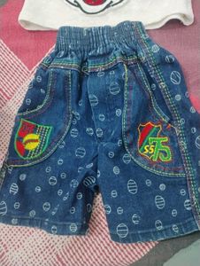 Cute Minnie Mouse T-Shirt &amp; Denim Shorts Set