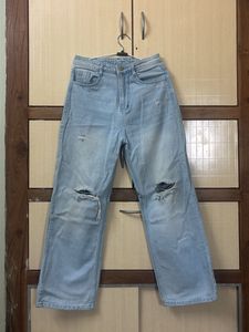 Ripped Wide Leg Jeans