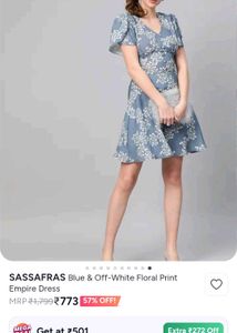Sassafras Floral Print Mini Dress