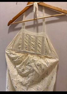 Lace Trim Slip Dress halter neck