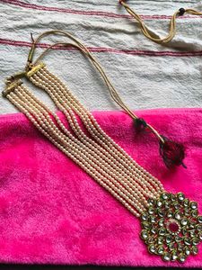 Pearl and Kundan Necklace only one