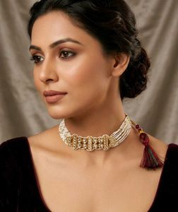 Elegant Beaded Choker Necklace