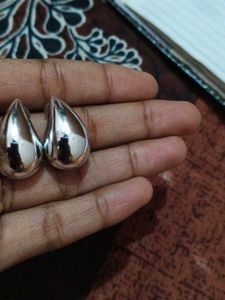 Silver Tone Hoop Earrings