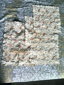 Embroidered Rose Beige Cushion Covers (Set of 5)