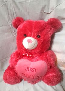 Big Pink Teddy Bear With Heart Couple Kid Gift 🧸