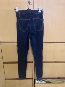 Topshop Super Stretch Navy Formal Jeans