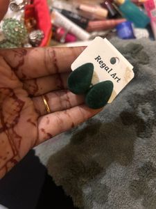 Regal Art Green Drop Earrings