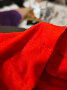 Red Halter Neck Crop Top with Ring Detail