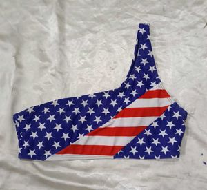 American Flag Bikini Top panty set