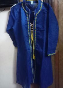Vintage Blue &amp; Mustard Two-Piece Set