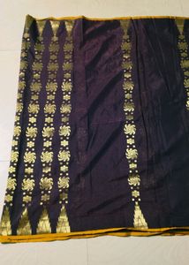 Copy brown colour Banarasi Silk full Zari Saree
