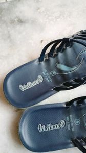 flate slipper with stripers