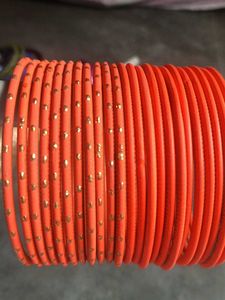 Vibrant Orange Bangles Set