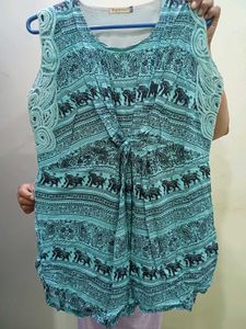 Boho Elephant Print Top