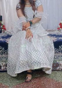 Stunning White Sequined Lehenga Choli
