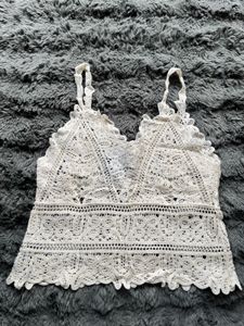 Chic White Crochet Lace Tank Top