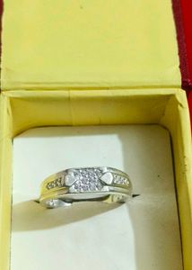 solid pure silver gents ring
