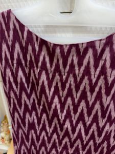 Maroon Ikat Print Tiered Dress