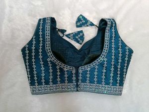 Designer Embellished Teal Blouse
