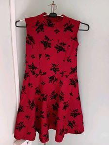 Brand New Red Floral Skater Dress With Jacket