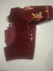 Elegant Maroon Embroidered Blouse