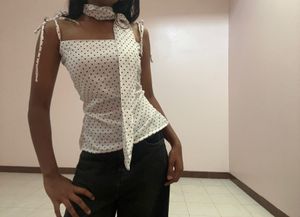 Polka Dot Corset back y2k top