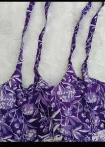 Purple Floral Print Top