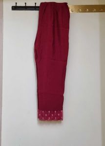 Elegant Red Embroidered Dupatta