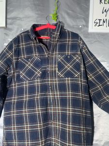 Men's Blue Plaid Flannel Shirt