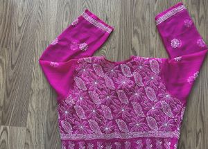 Stunning Magenta Chikankari Kurta