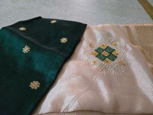 beautiful daily wear saree with stunning blouse