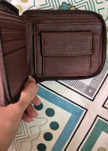 Brown Zip-Around Wallet