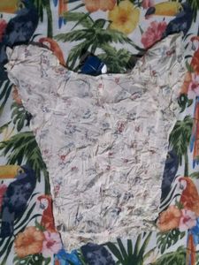 Crushed Floral Print Top