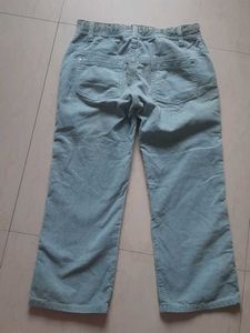 Greenish grey Corduroy Pants / capris