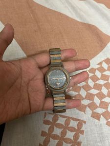 Classic Two-Tone Metal Watch