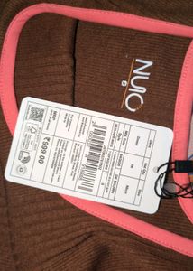 Westside Brown Ribbed Tank Top with Pink Trim – Ne